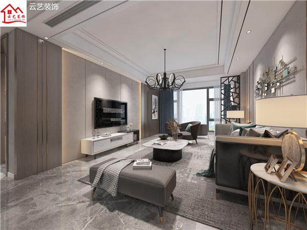 湖濱國際現代三房客廳